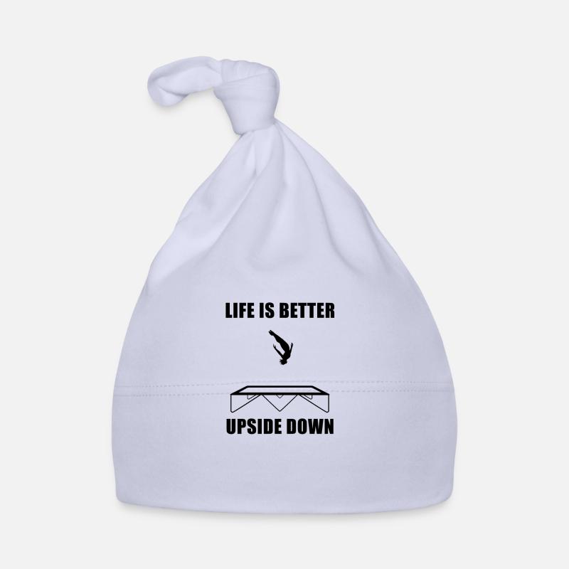 Trampoline Jumping Life Upside Down Trampolinist Organic Baby Cap