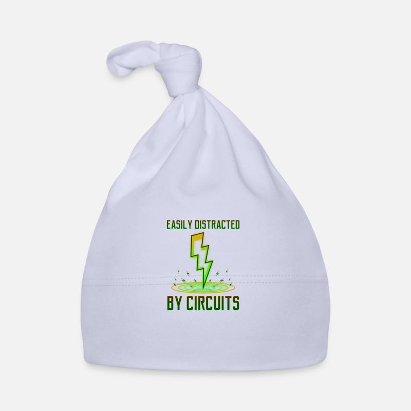 Distracted by Circuits Voltage Electro Worker Organic Baby Cap
