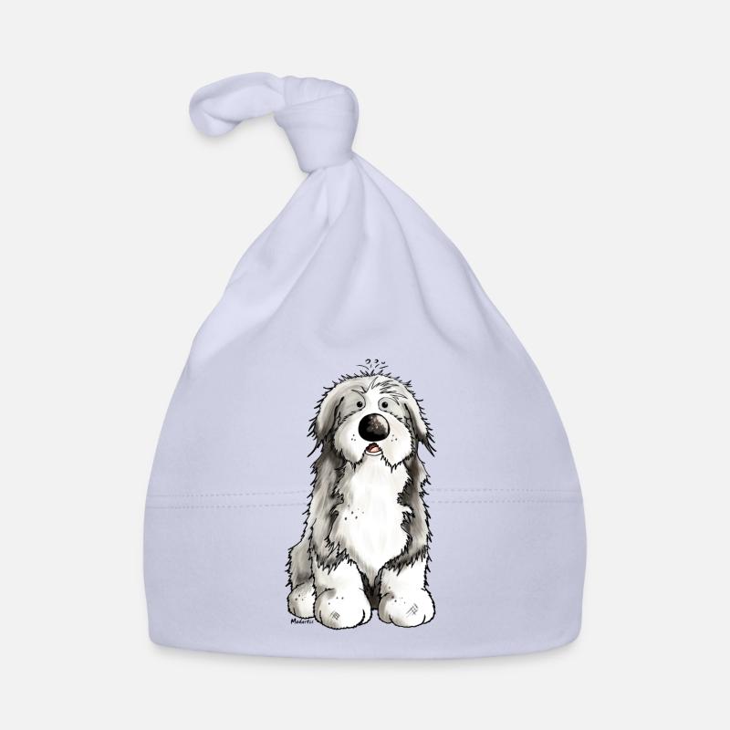 Funny Bearded Collie Organic Baby Cap