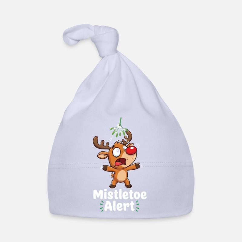 Reindeer with mistletoe Organic Baby Cap