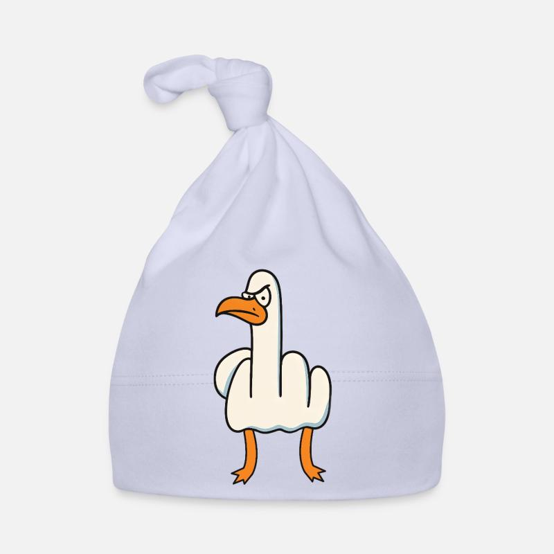 Mittelfinger Gans Sarkasmus Baby Bio-Mütze