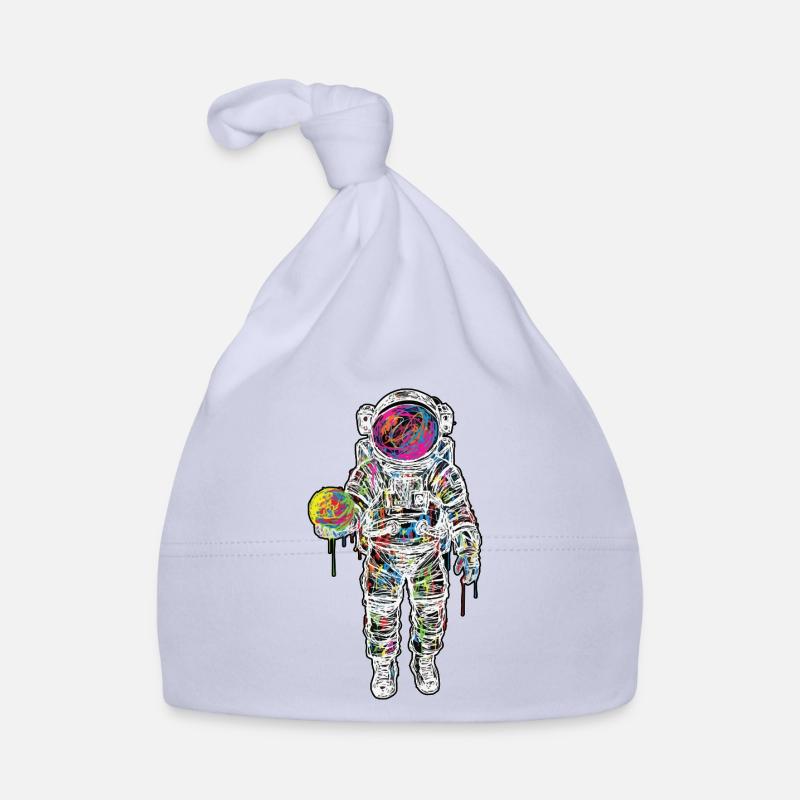 Space Astronaut Scribble Painting Planet Organic Baby Cap