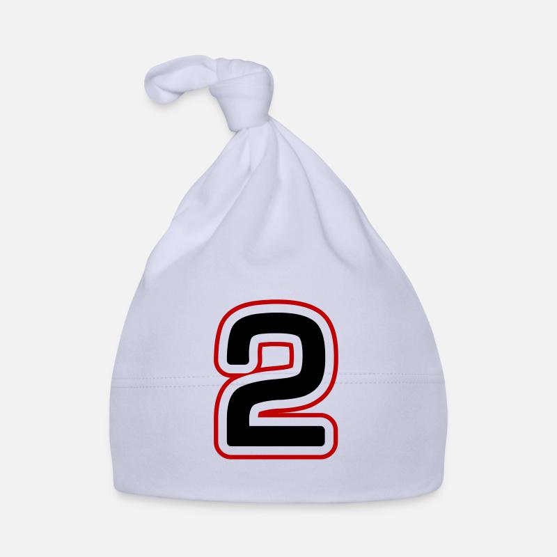 2 Number symbol Organic Baby Cap