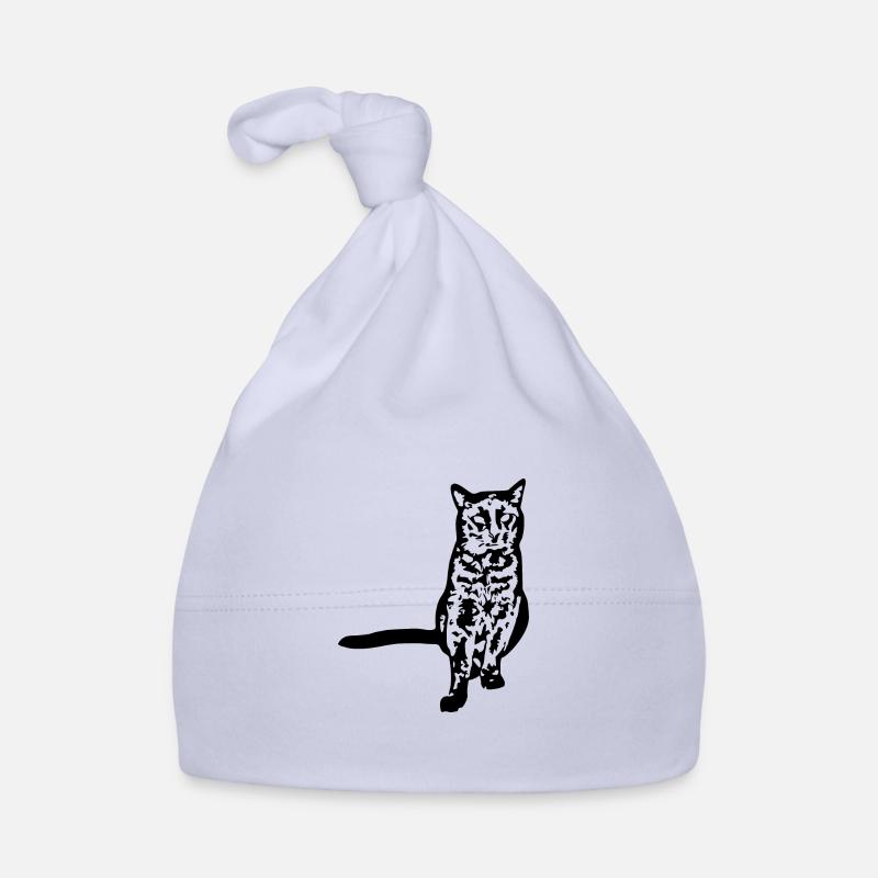 schwarze Katze Katze schwarz Katzen Geschenk Baby Bio-Mütze