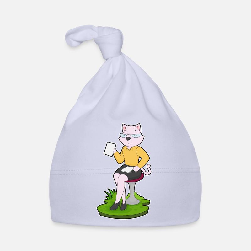 Cat Secretary Sticky Notes Organic Baby Cap