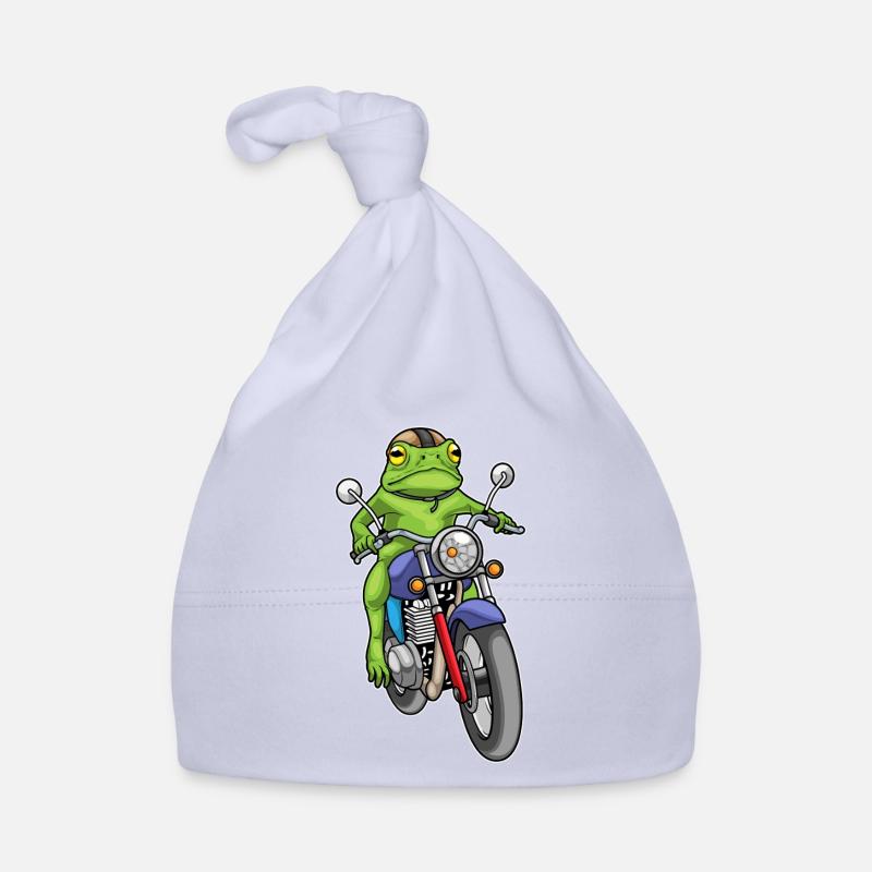 Frosch Motorrad Baby Bio-Mütze