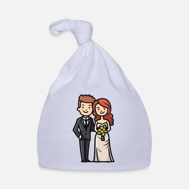 Wedding Bride Groom Newlyweds Organic Baby Cap