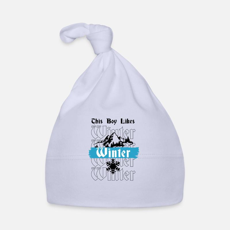Garçon aime l'hiver, flocon de neige, journées Bonnet bio Bébé