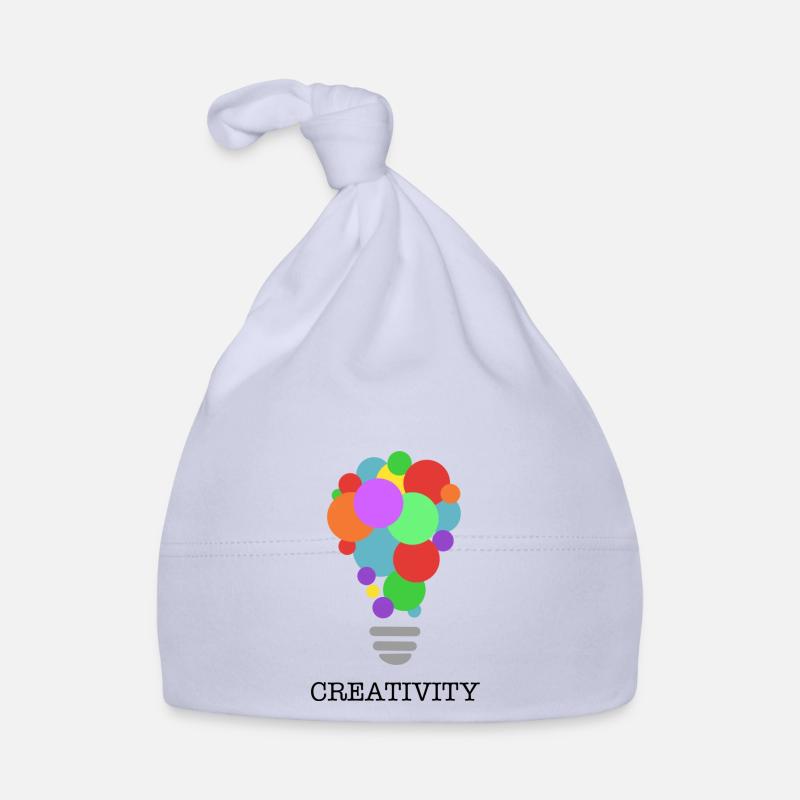 CREATIVITY lightbulb with black print Baby Bio-Mütze