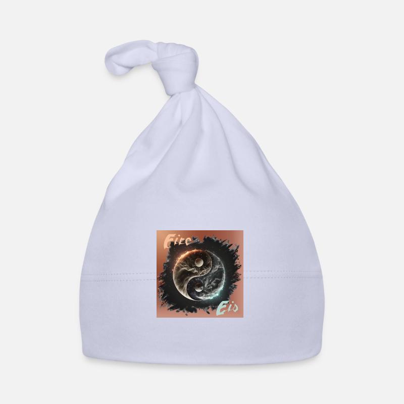 Fire & Eis Yin Yang – Balance der Elemente Baby Bio-Mütze