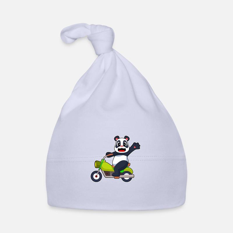 Panda Motorrad Baby Bio-Mütze