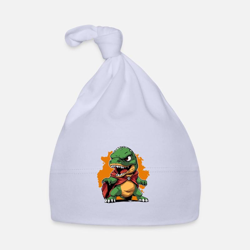 Superheld T-Rex Illustration & Dino Action Grafik Baby Bio-Mütze