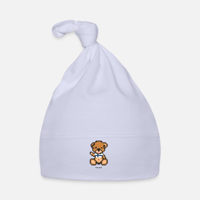 Pixel Bear Finland - Bonnet bio Bébé - ciel