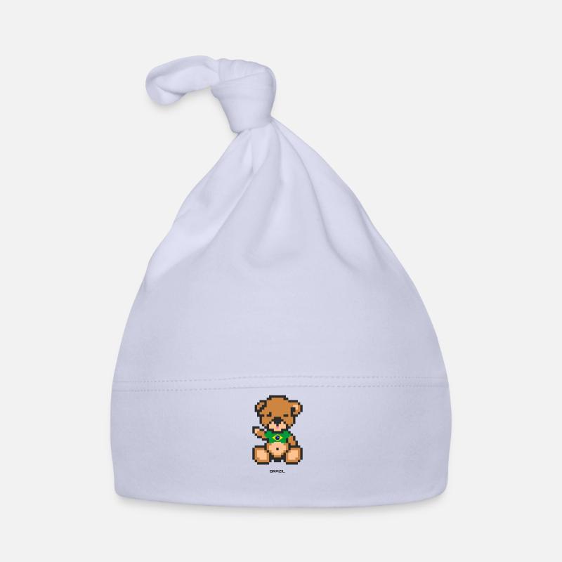 Pixel Bear Brazil - Bonnet bio Bébé - ciel
