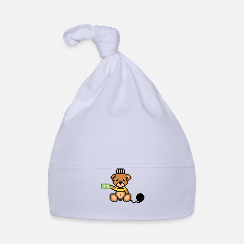 Pixel Bear Prisoner Organic Baby Cap