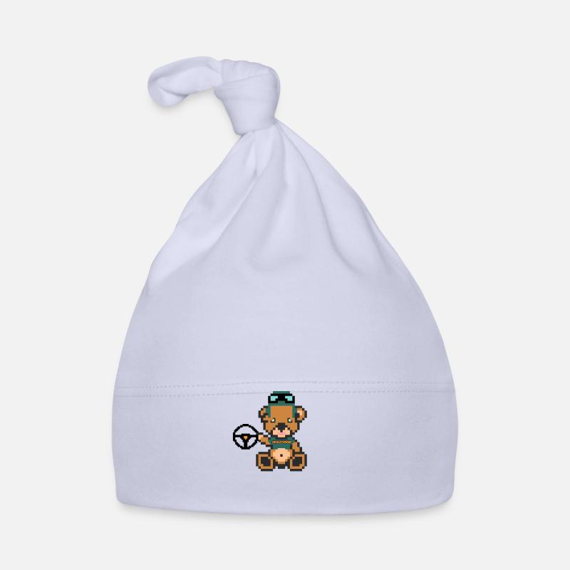 Pixel-Bären-Rennen Baby Bio-Mütze