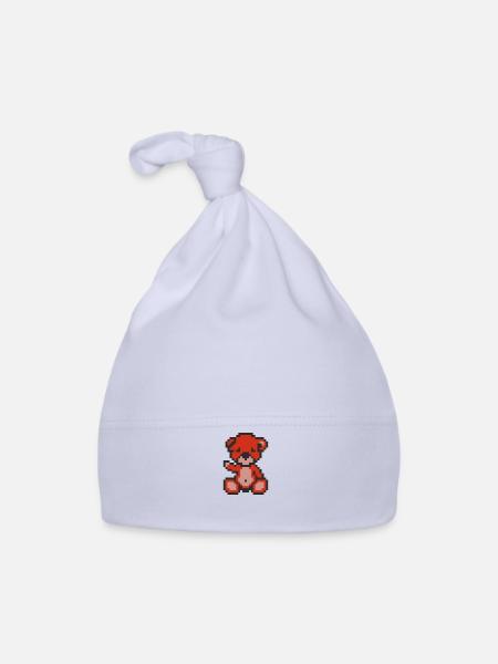 Pixel Bear Pepper - Bonnet bio Bébé - ciel - Devant