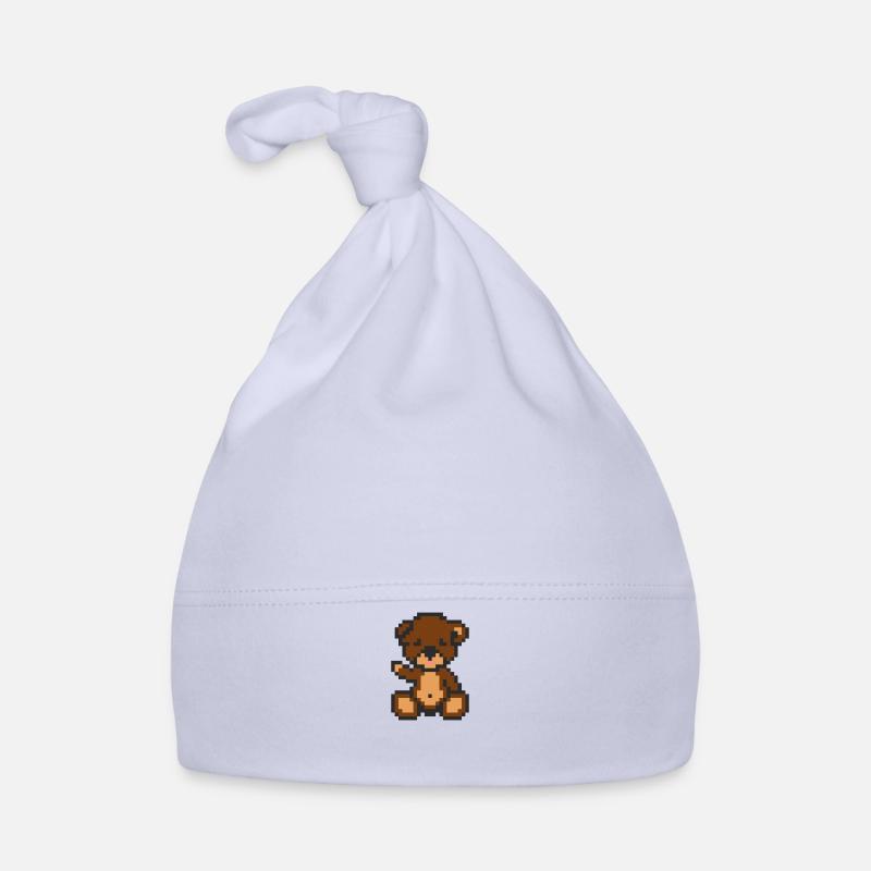 Pixel Bear Brownie Organic Baby Cap