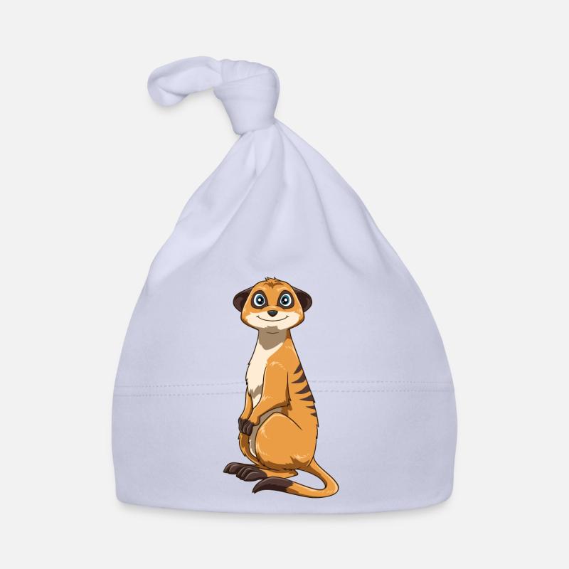 Suricate pour un amant suricate - Bonnet bio Bébé - ciel