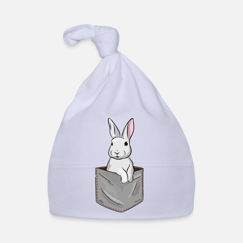 Lapin Lapin Lapin Lapin Lapin Maman Joyeuses Pâques - Bonnet bio Bébé - ciel