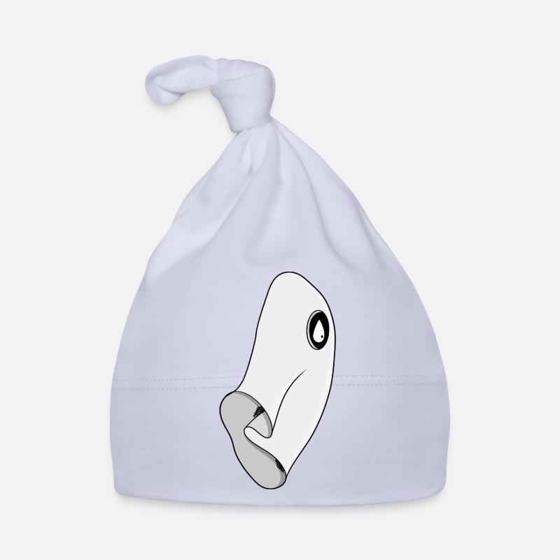 Minimalist Ghost Organic Baby Cap
