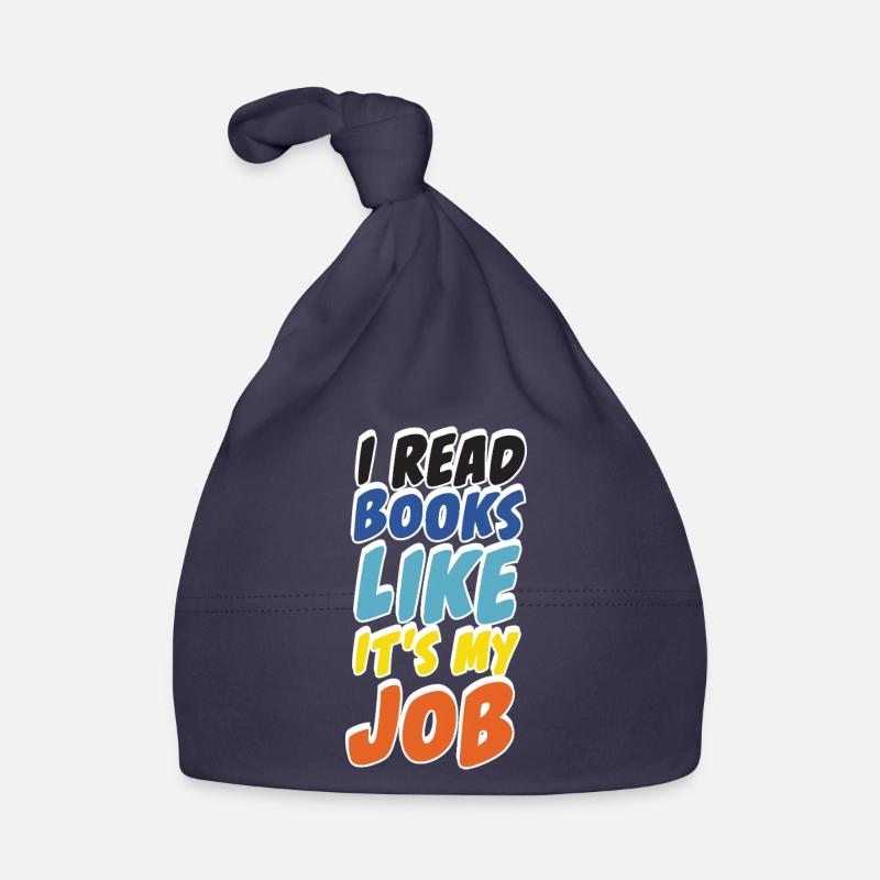 I Read Books Like It’s My Job Reader Design Baby Bio-Mütze