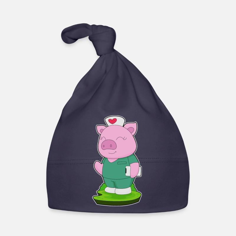 Pig Nurse Notepad Organic Baby Cap
