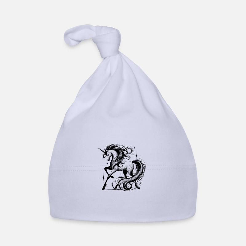Raffinierte Einhorn-Silhouette Baby Bio-Mütze