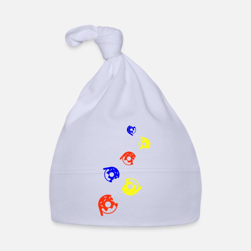 Symbole du beignet - Bonnet bio Bébé - ciel