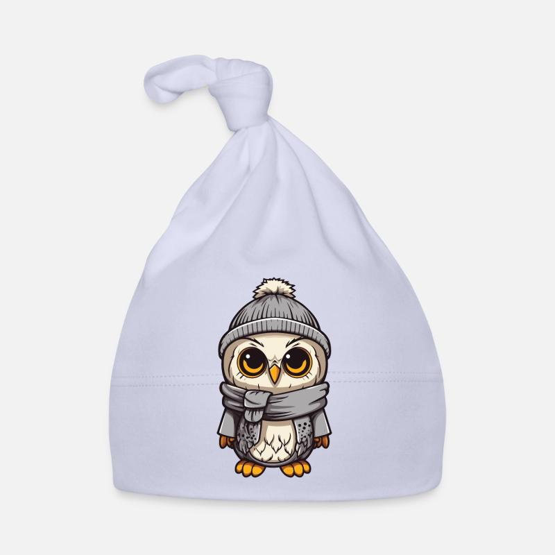 Owl Winter Cozy Comic Beanie Organic Baby Cap