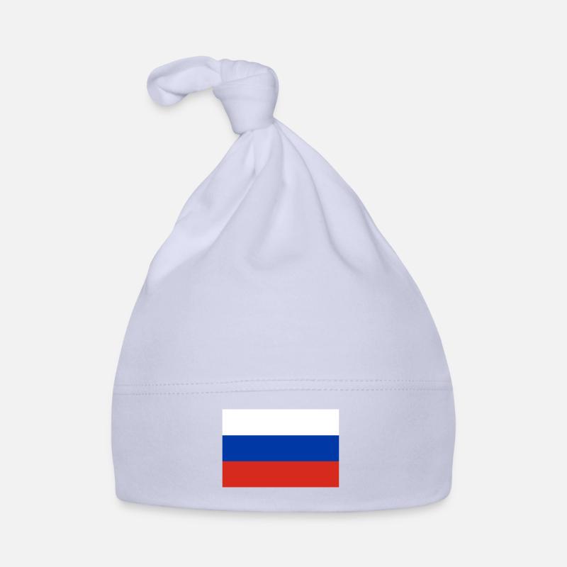 Russie drapeau russe drapeau - Bonnet bio Bébé - ciel