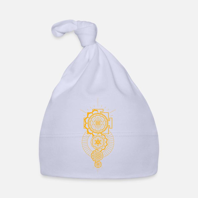 Cube de Metatron Sri Yantra Fleur de Vie Sacrée Bonnet bio Bébé