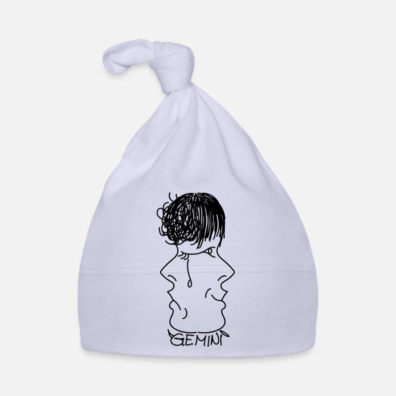 Conception de jumeaux Gemini - Bonnet bio Bébé - ciel