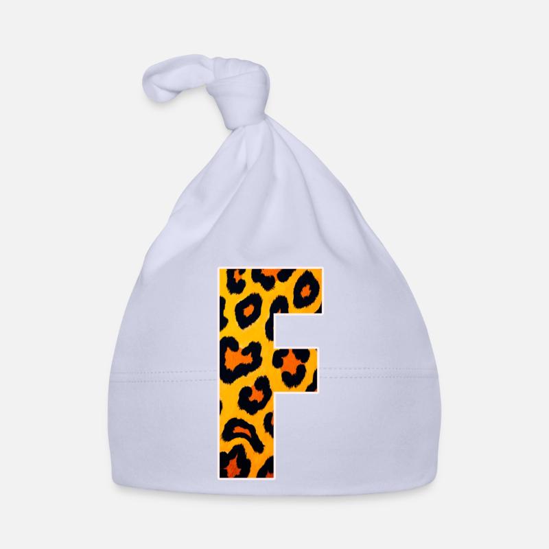 Leopard Effect Fire Orange Pattern Organic Baby Cap