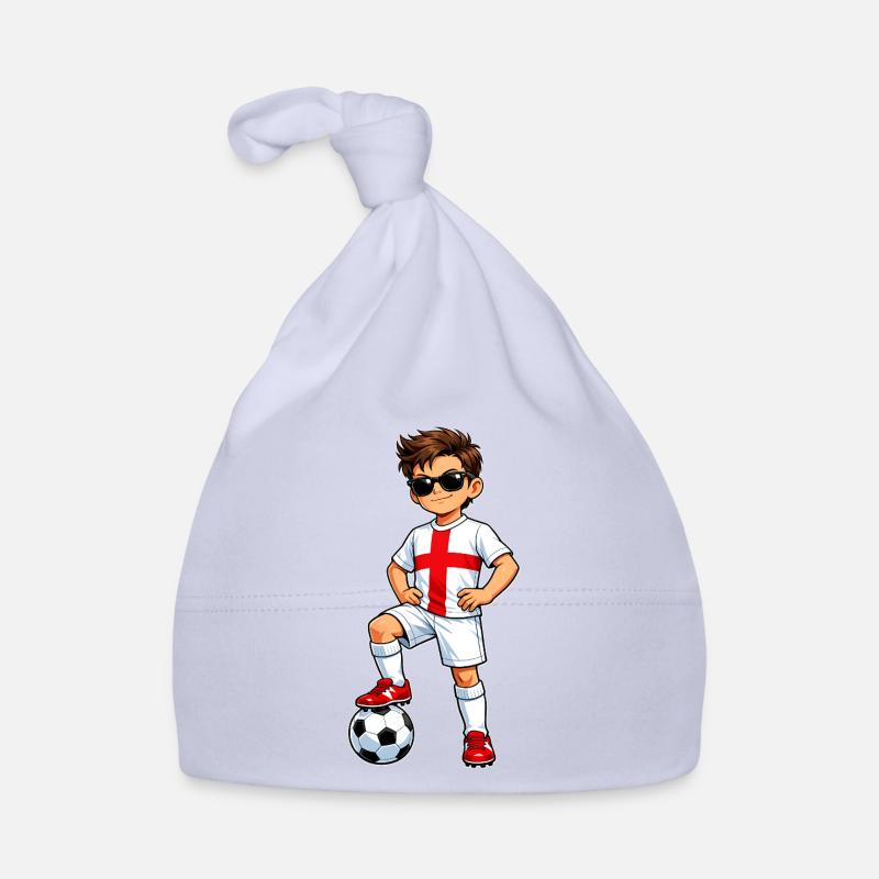 Soccer Boy Fan d’Angleterre Drapeau anglais Bonnet bio Bébé