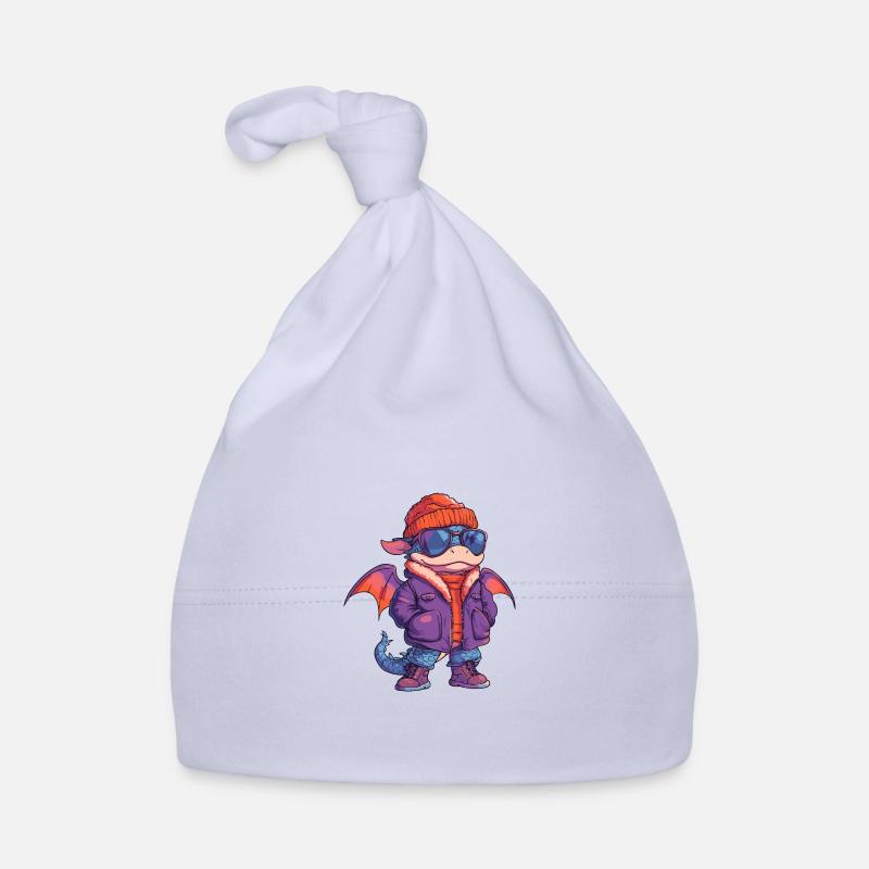 Drache Winter Comic Baby Bio-Mütze