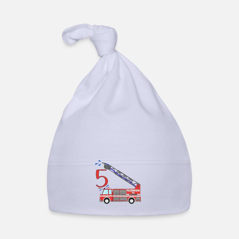 Fire engine 5th birthday Organic Baby Cap