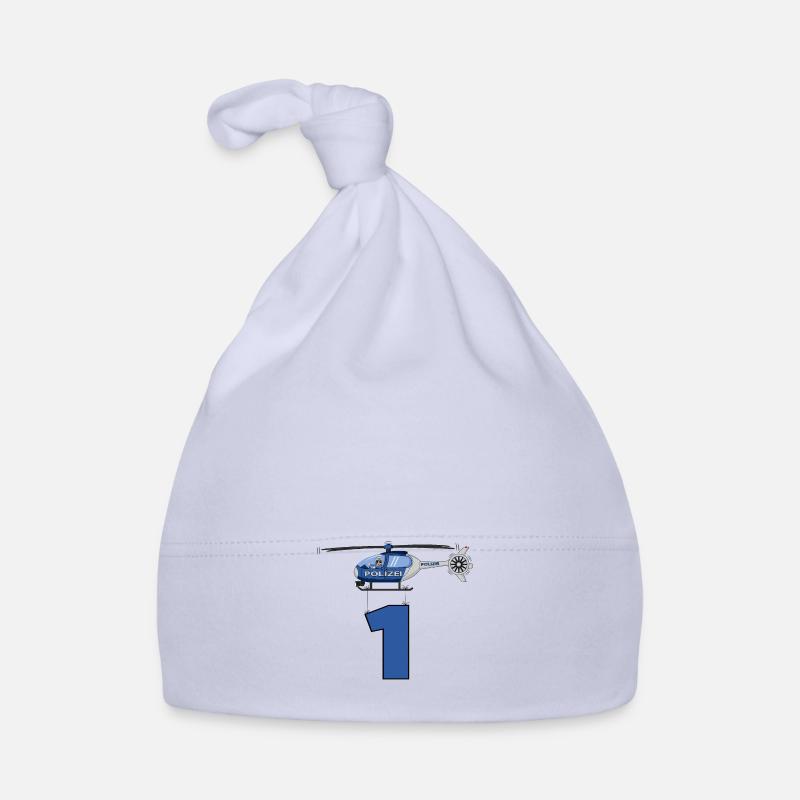 Polizei Hubschrauber 1. Geburtstag Baby Bio-Mütze