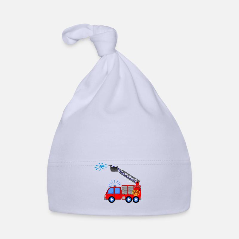 Fire engine with ladder and water children Organic Baby Cap