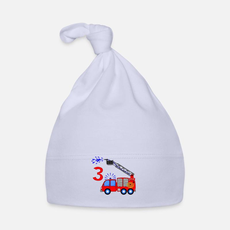 Fire engine 3 birthday children Organic Baby Cap