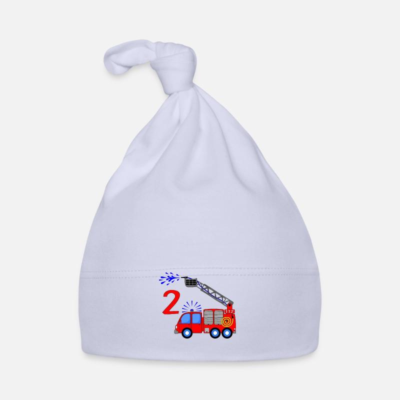 Fire engine 2 birthday children Organic Baby Cap
