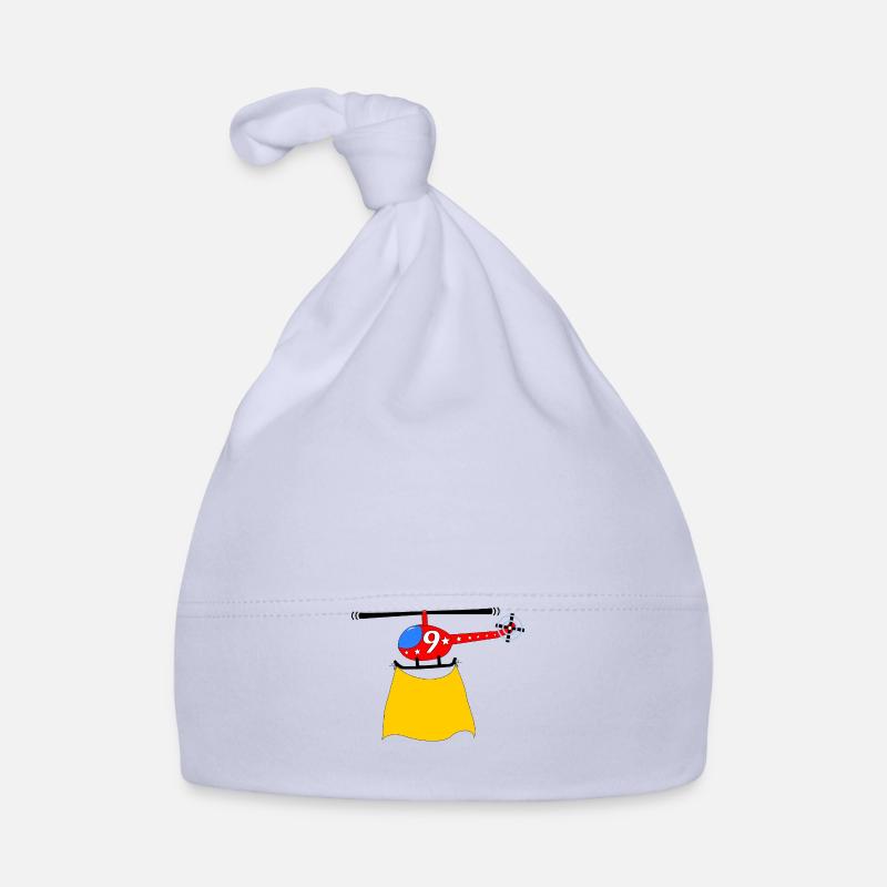 Hélicoptère Anniversaire 9 Bonnet bio Bébé