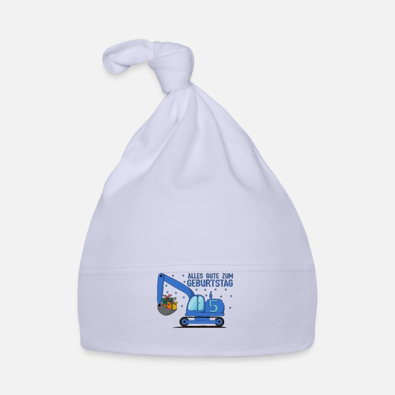 Bagger Kinder 5. Geburtstag Alles Gute Blau Baby Bio-Mütze