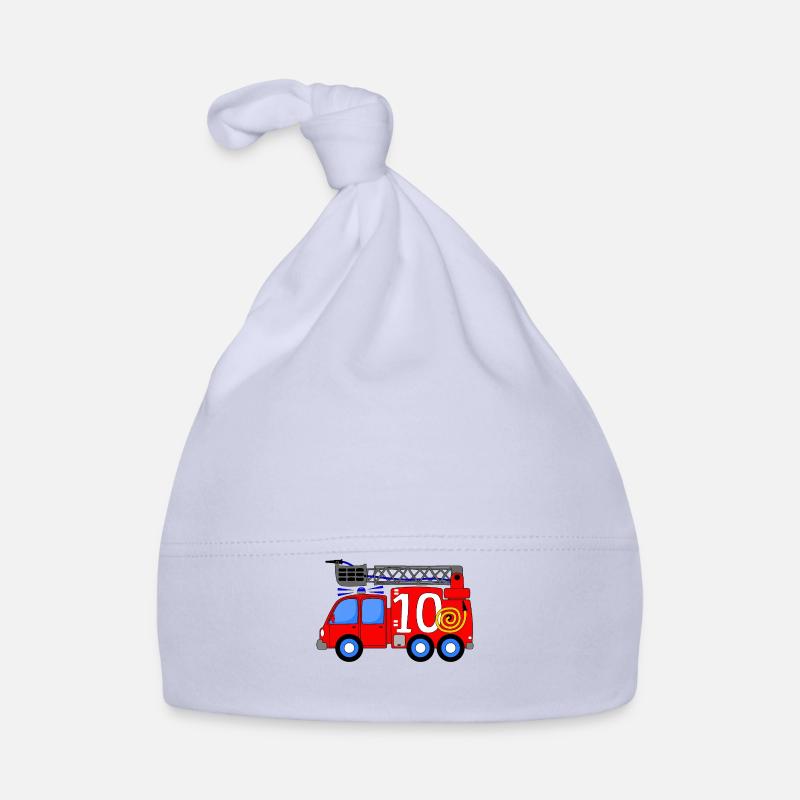Fire engine 10 birthday children Organic Baby Cap