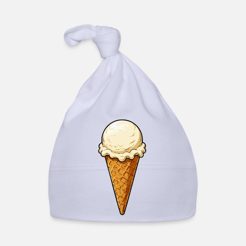 Vanille Eis Kugel Baby Bio-Mütze