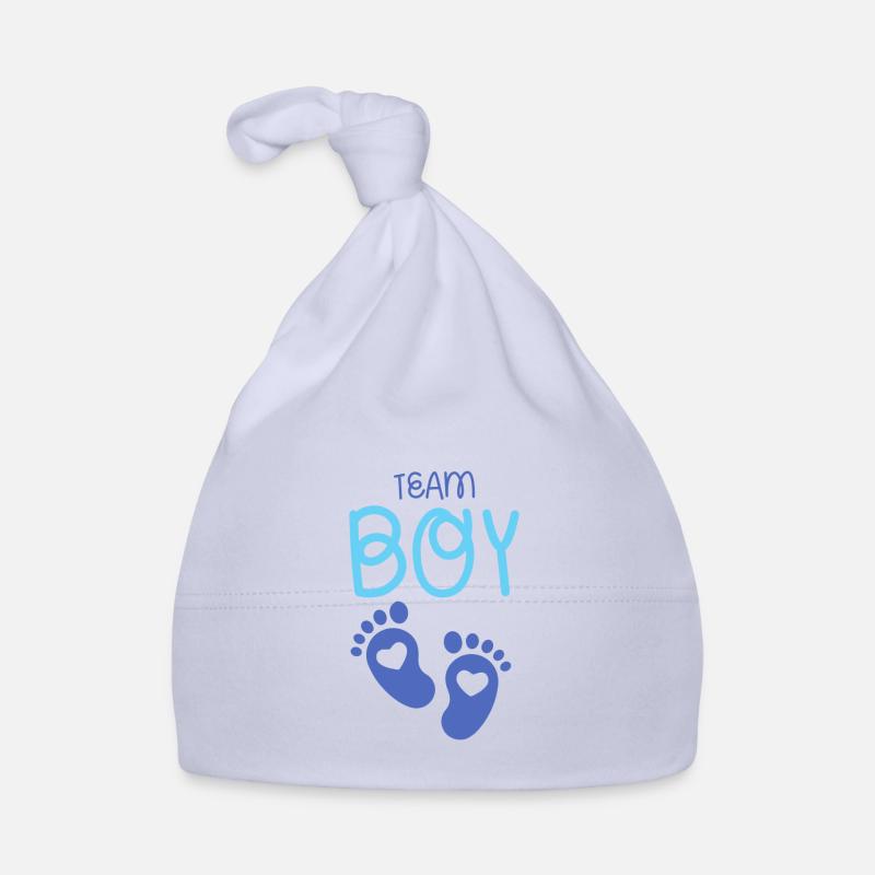 Team Boy ! - Bonnet bio Bébé - ciel