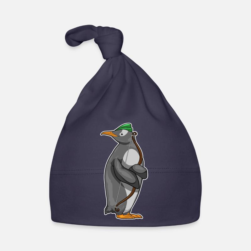 Pinguin Bogenschütze Bogen Baby Bio-Mütze