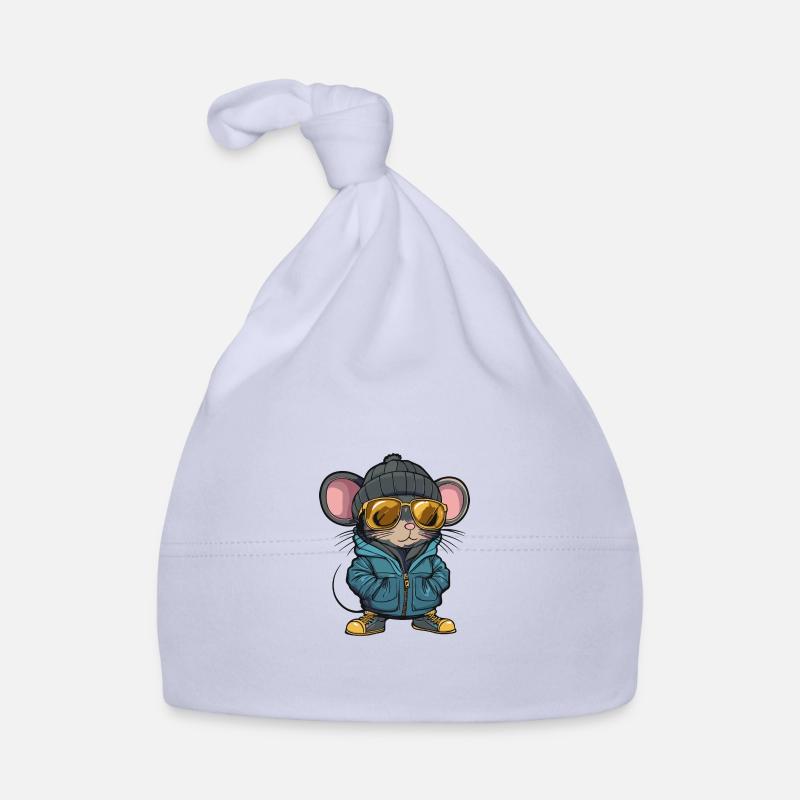 Maus Winter Comic Baby Bio-Mütze