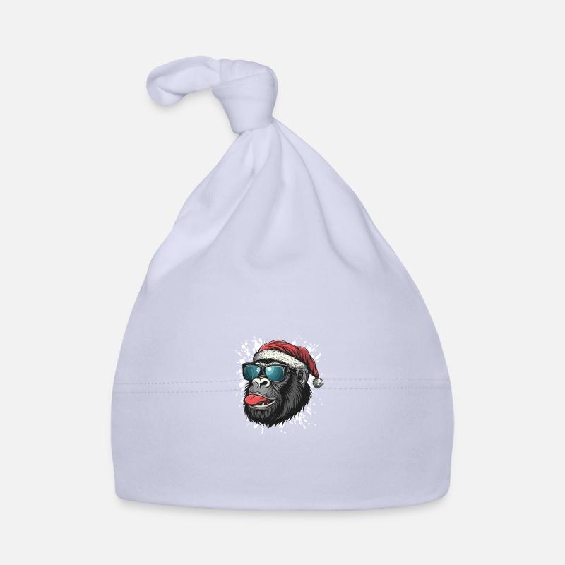 Gorille Noël drôle Bonnet bio Bébé