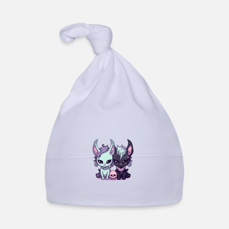 chats mignons kawaii pastel goth effrayant Bonnet bio Bébé